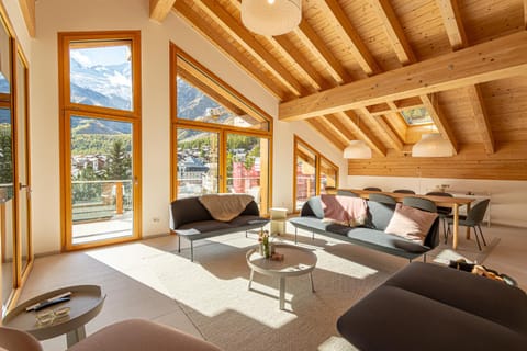 Living room, Seating area, Dining area, Mountain view, fireplace