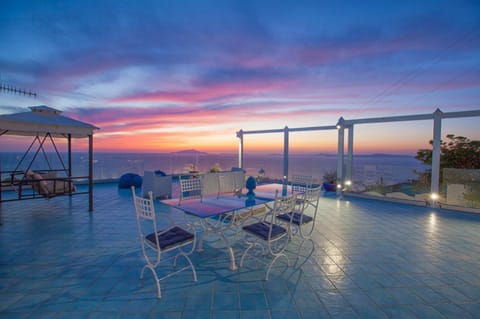 Natural landscape, View (from property/room), Balcony/Terrace, Sea view, Sunset