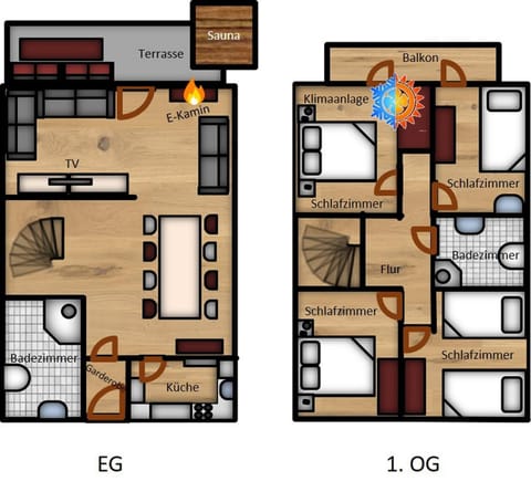 Floor plan, air conditioner