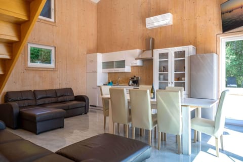 Kitchen or kitchenette, Living room, Dining area, air conditioner