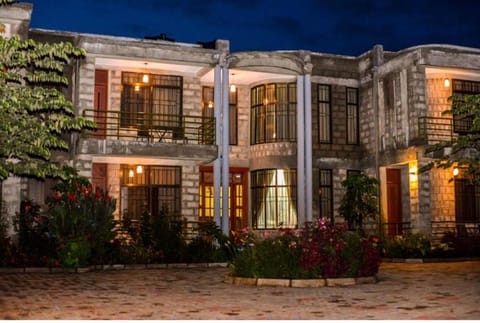 Property building, Night, Garden view