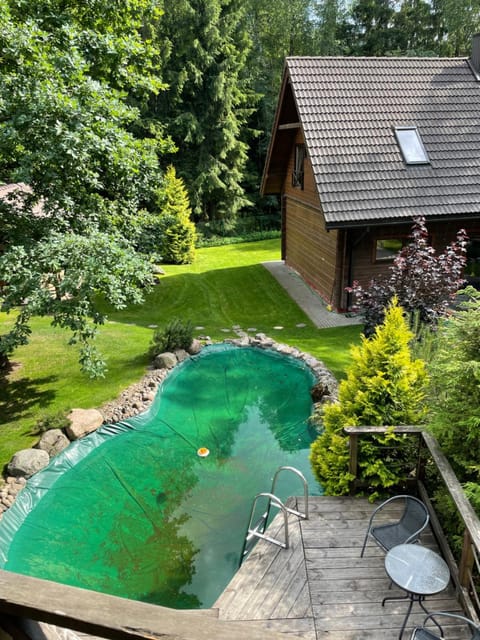 Rustic private Cabin in woods w/ Sauna & Pool Maison in Vilnius