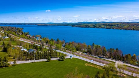 Nearby landmark, Natural landscape, Bird's eye view, Lake view