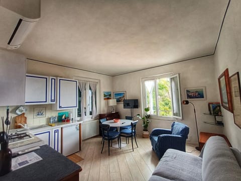Kitchen or kitchenette, Living room, Dining area, stove