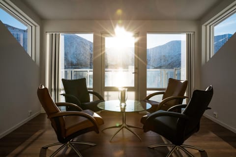 Living room, Seating area, Sea view