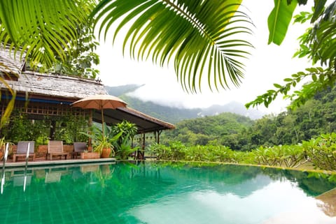 Natural landscape, Mountain view, Pool view, Swimming pool