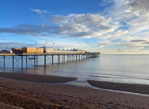 PINK HOUSE ,Opposite PIER & Beach ,SLEEPS 6 , 2 BEDROOM GROUND FLOOR SELF CONTAINED GARDEN FLAT , PRIVATE ENTRANCE , KITCHEN , Guaranteed Parking ,Wifi , Movies ,Bathroom ,fridge , microwave ,BEDROOM 1, DOUBLE BED & 2 SINGLE BEDS ,BEDROOM 2 , DOUBLE BED Apartment in Paignton