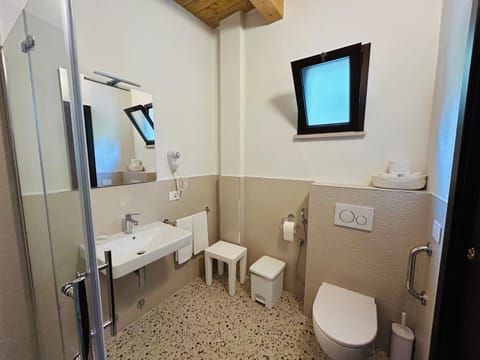 Shower, Toilet, Bathroom, Facility for disabled guests, towels