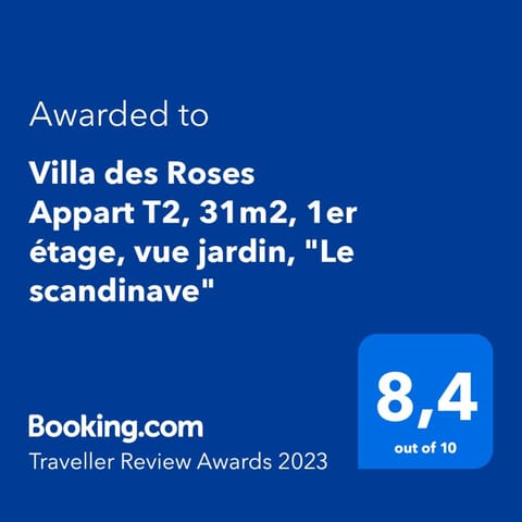 Villa des Roses - Appart T2, 31m2, 1er étage, vue jardin, "Le scandinave" Apartment in Le Havre