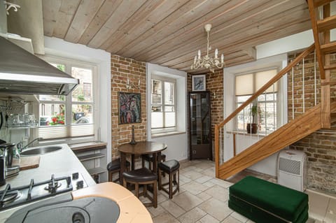 Kitchen or kitchenette, Living room, Dining area