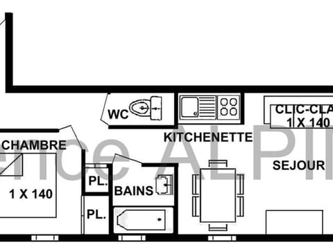 Appartement cosy 2 pièces cabine avec balcon - 6 personnes, proche pistes et ESF - Hauteluce - FR-1-594-214 Apartment in Villard-sur-Doron