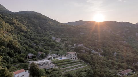 Bird's eye view, Sunset