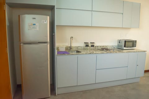 Kitchen or kitchenette, minibar, stove