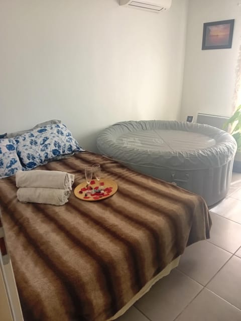 Bed, Hot Tub, Photo of the whole room, Bedroom