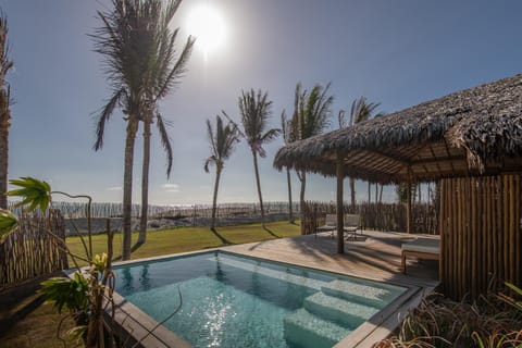 Bedroom, Garden view, Swimming pool, sunbed