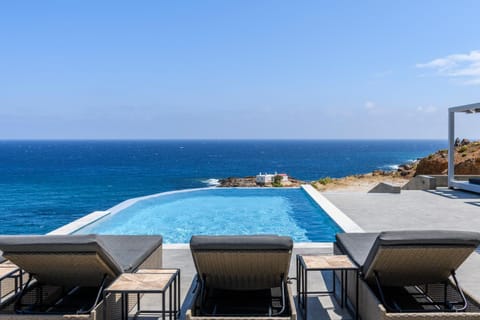 Patio, Day, Natural landscape, Pool view, Sea view, Swimming pool, sunbed