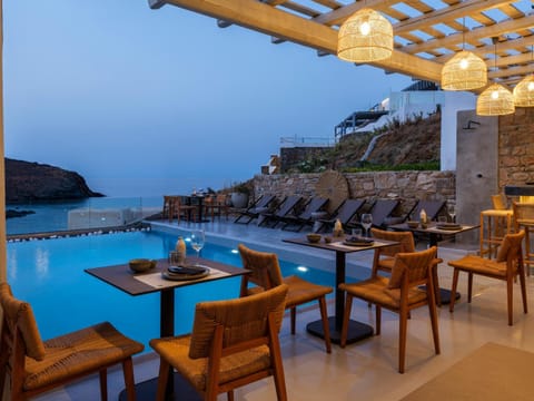 Natural landscape, Seating area, Mountain view, Pool view, Sea view, Swimming pool, sunbed