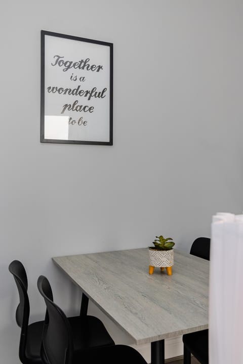 Dining area, hair dresser