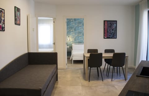 Kitchen or kitchenette, Living room, Dining area