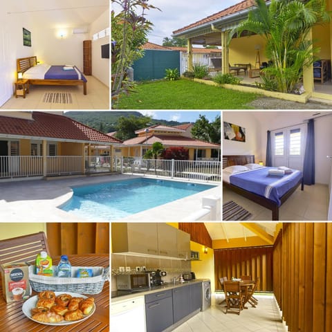 Suite duplex avec piscine- jardin privée - 3 chambres - BED AND COFFEE FAMILY Copropriété in Les Trois-Îlets