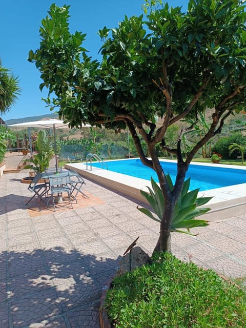 Property building, Natural landscape, Pool view, Swimming pool