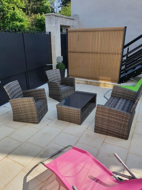 Patio, Balcony/Terrace, Living room, sunbed