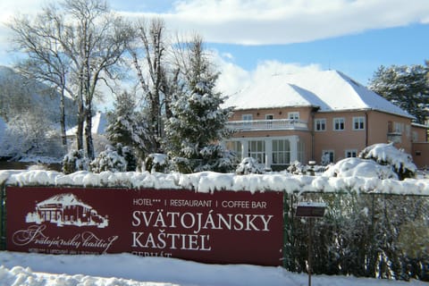 Property building, Property logo or sign, Winter