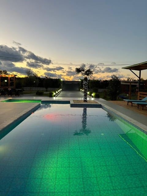 Swimming pool, Sunset