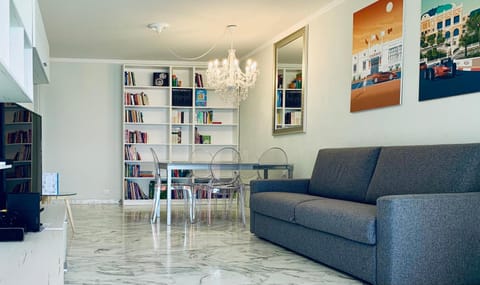 Library, Living room, Dining area