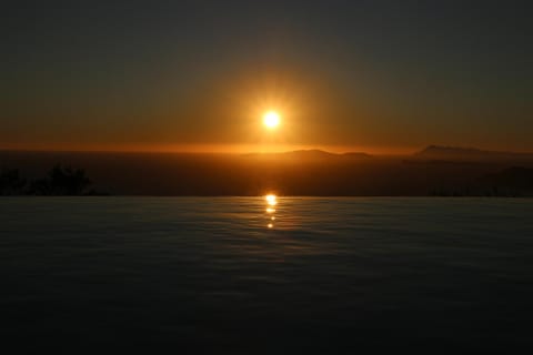 Swimming pool, Sunset