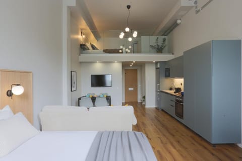 Bed, Kitchen or kitchenette, Photo of the whole room, Bedroom