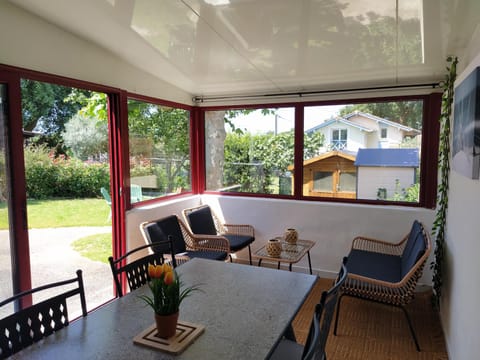 Patio, Living room, Garden view