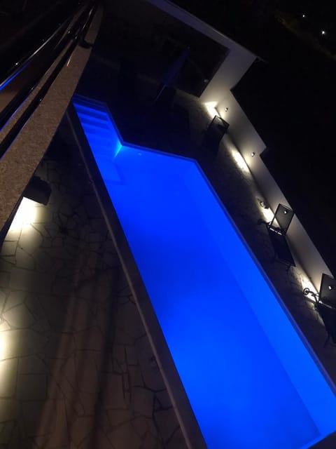 Night, Pool view, Swimming pool