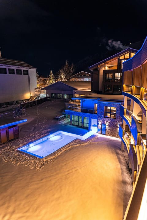 Night, Pool view, Swimming pool