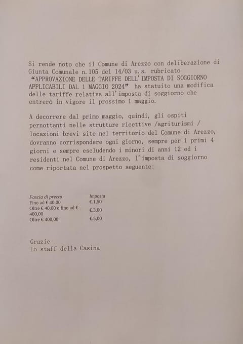 La Casina Apartment in Arezzo