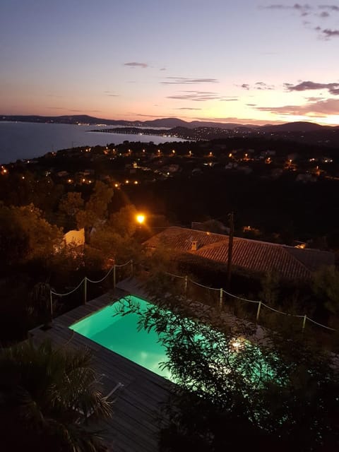 Pool view, Swimming pool, Sunset