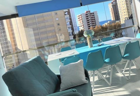 View (from property/room), Balcony/Terrace, Living room, Seating area, Dining area