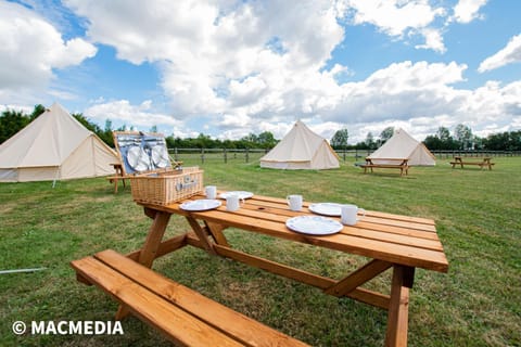 Bell tent glamping at Marwell Resort Luxury tent in Eastleigh District