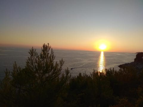 Natural landscape, Sea view, Sunset