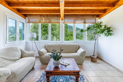 Living room, Seating area, Garden view, Mountain view