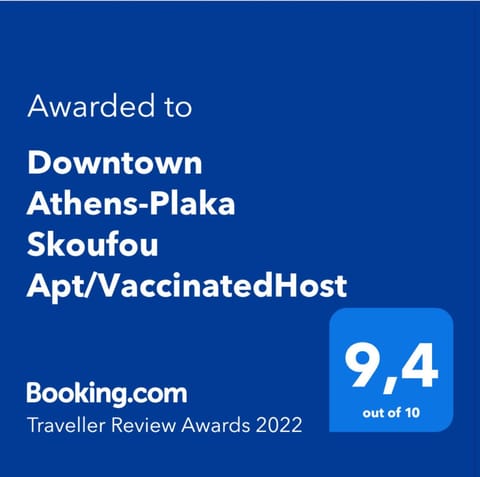 Downtown Athens-Plaka Skoufou Apt/VaccinatedHost Apartment in Plaka