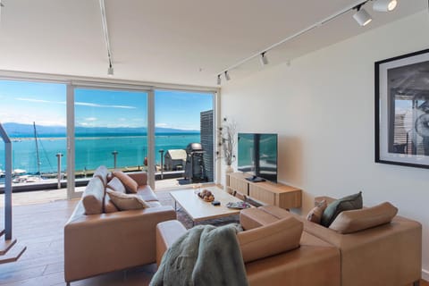 Living room, Seating area, Sea view