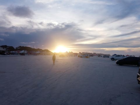 People, Natural landscape, Beach, Sea view, Sunset