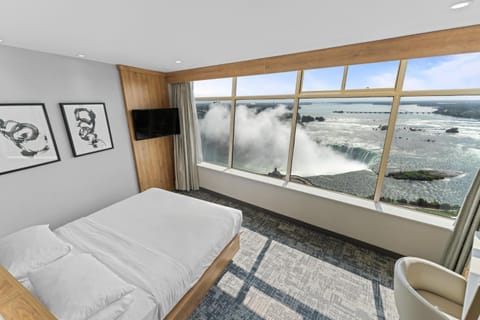 Bed, Natural landscape, View (from property/room), Bedroom