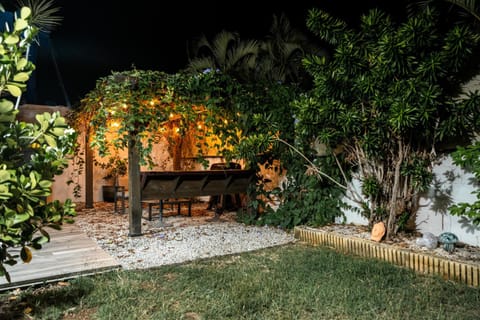 Patio, Night, Garden, Dining area, Garden view