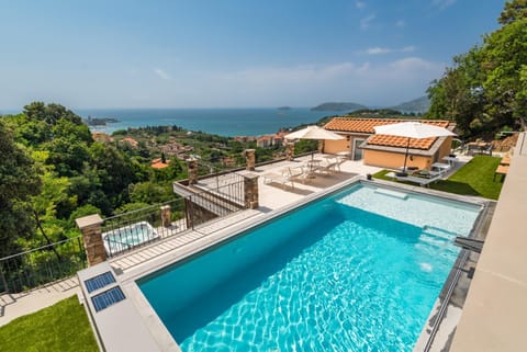 Patio, Day, Natural landscape, View (from property/room), Balcony/Terrace, Pool view, Sea view, Swimming pool, sunbed