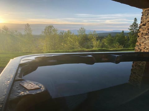 Hot Tub, Mountain view, Sunset