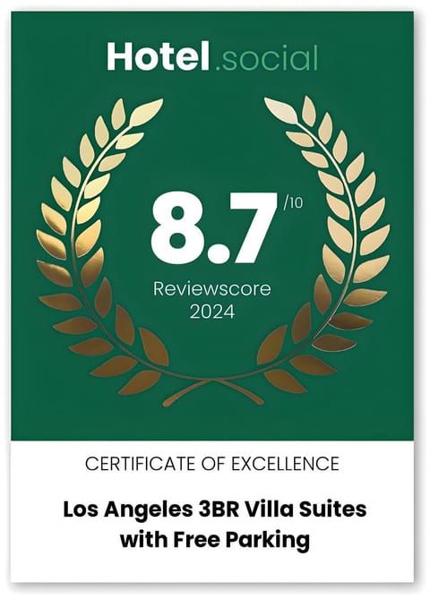 Los Angeles 3BR Villa Suites with Free Parking Aparthotel in San Fernando Valley