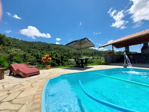 Natural landscape, Mountain view, Pool view, Swimming pool, sunbed