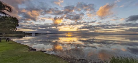 Natural landscape, Lake view, Sunset